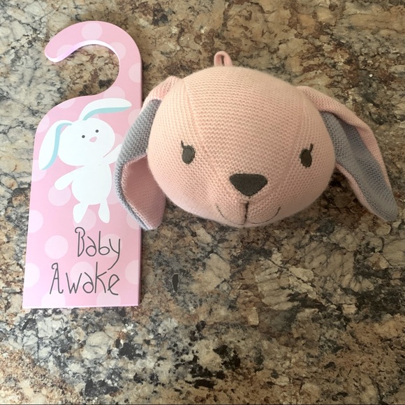 Other - Pink Bunny nursery decor door and wall hanging head